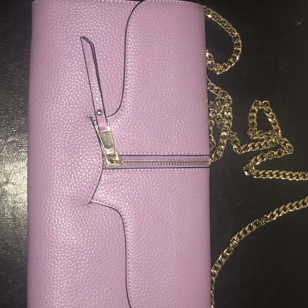 Purple clutch purse